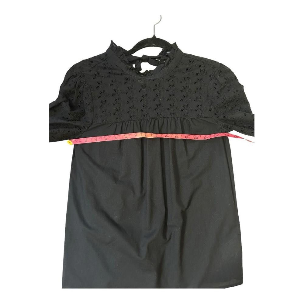 Madewell Madewell l Pieced Eyelet Mockneck Ruffle Top XS Size XS / US 0-2 / IT 36-38 - 5 Thumbnail