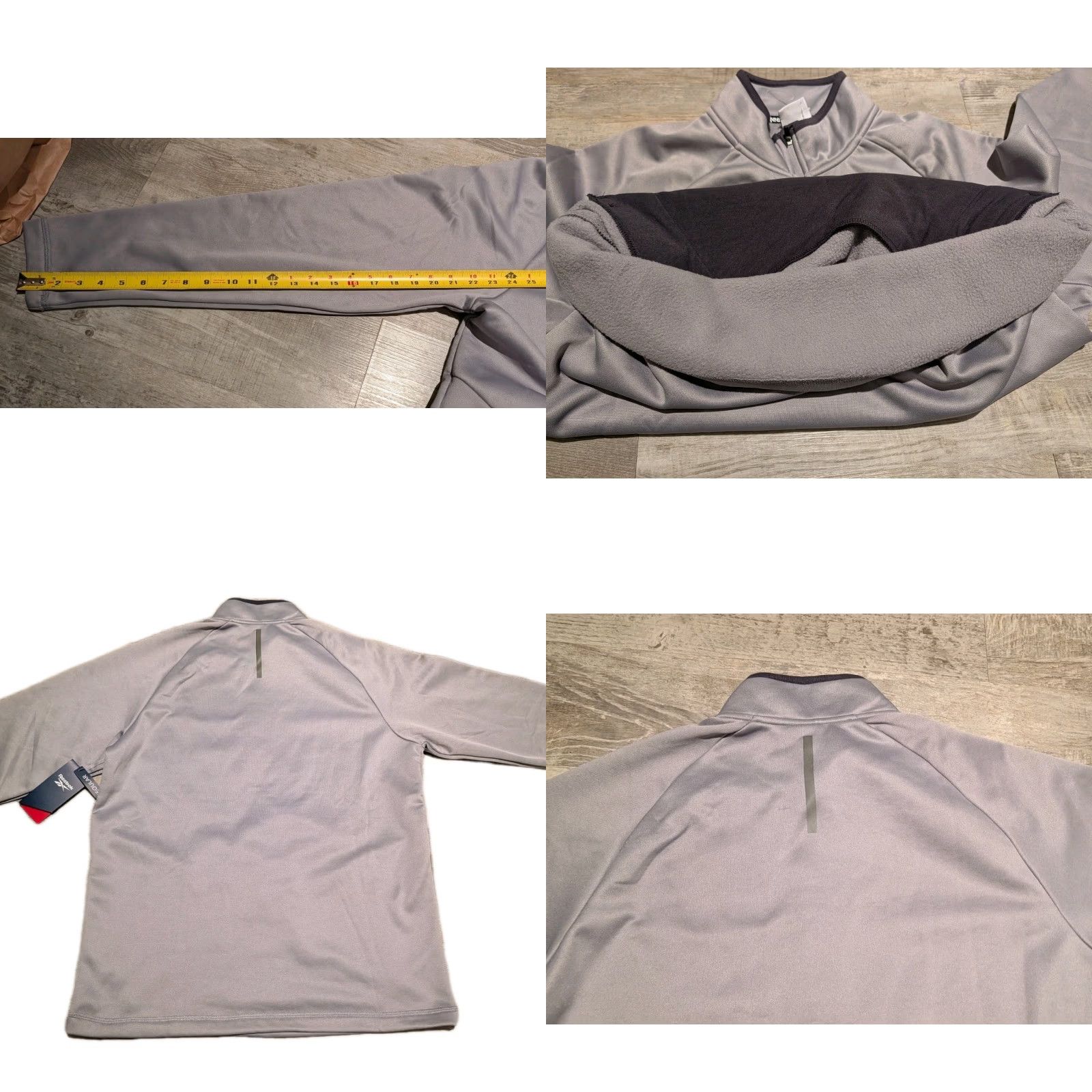 Reebok NWT Reebok Leicester Performance Quarter Zip Pullover Gray Size Medium Mens Size US M / EU 48-50 / 2 - 9 Thumbnail