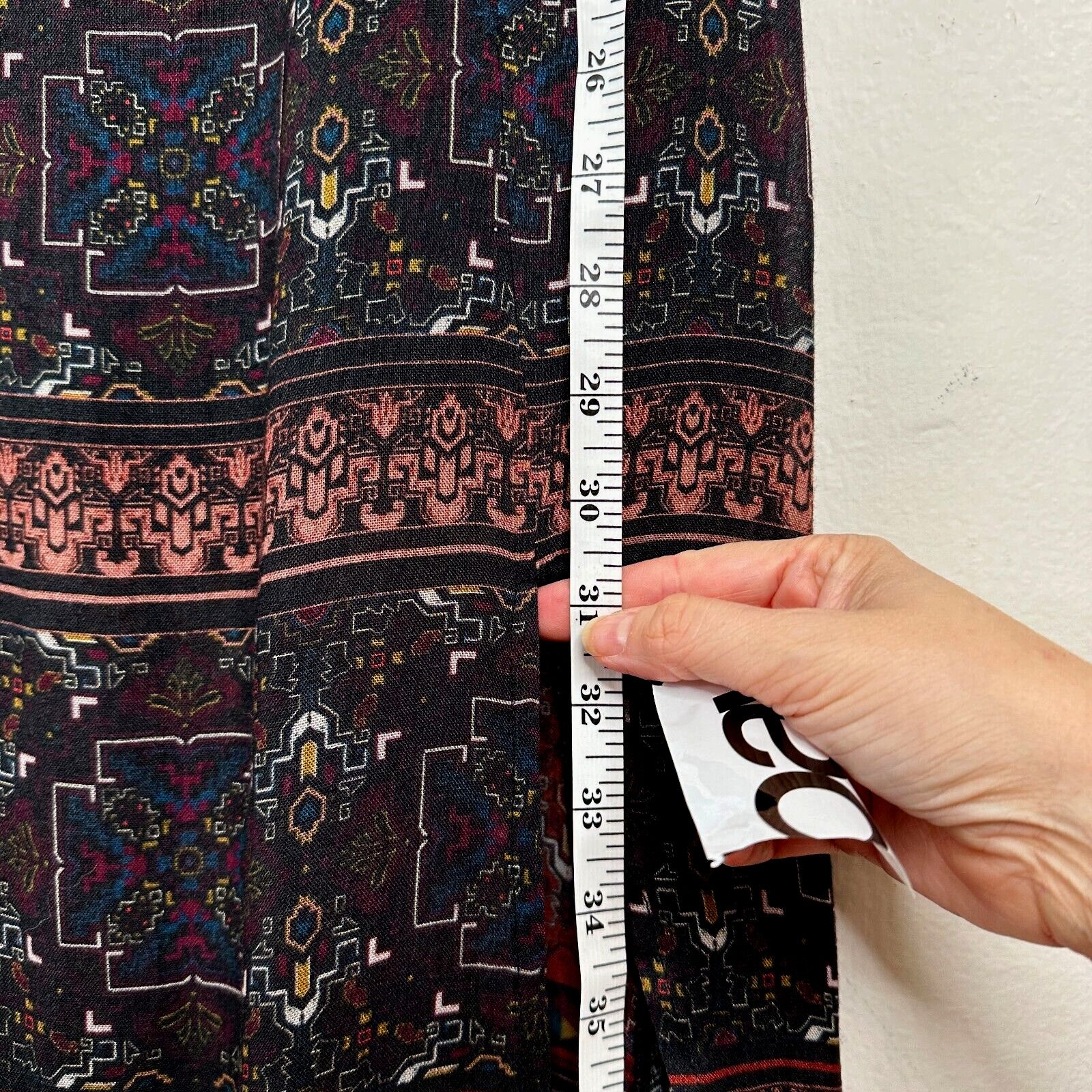 Other Line & Dot Black Rust Aztec Lace Slit Maxi Cold Shoulder M Size M / US 6-8 / IT 42-44 - 10 Thumbnail