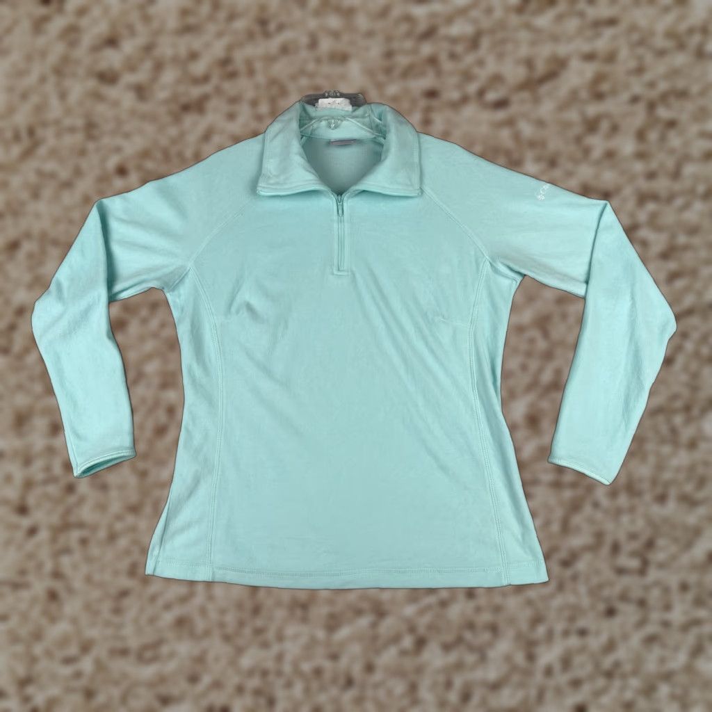 Altea Columbia Sweater Womens XL Teal Fleece 1/4 Zip Mock Neck Lightweight Pullover Casual Outdoor University) Size XL / US 12-14 / IT 48-50 - 1 Thumbnail