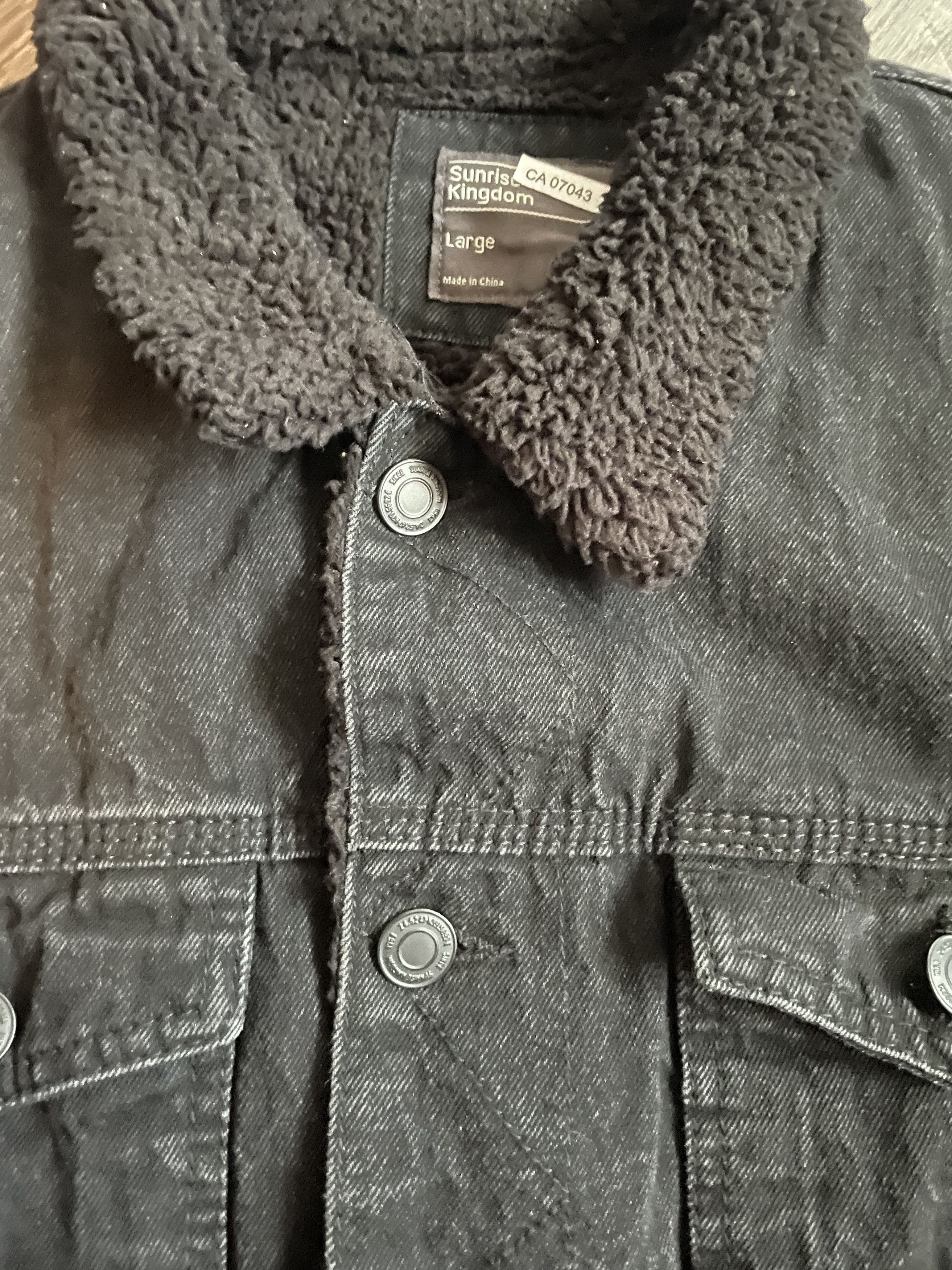 Other Black Denim Jacket Fur Size US L / EU 52-54 / 3 - 3 Thumbnail