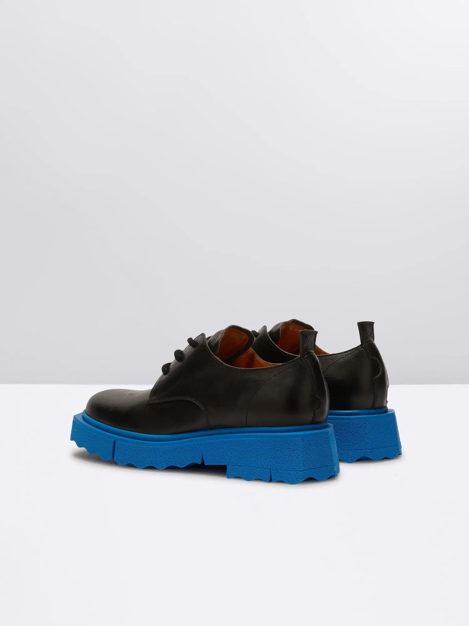Off-White o1gr1nt1124 Leather Sponge Derby Shoes in Black Size US 10 / EU 43 - 6 Thumbnail