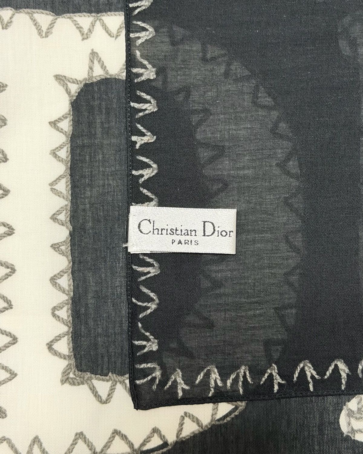 Dior CHRISTIAN DIOR 2003 "J'ADORE DIOR" Appliqué Logo Scarf Size ONE SIZE - 4 Thumbnail