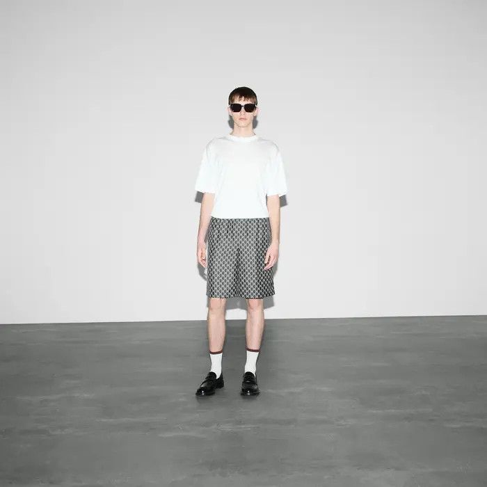 Gucci o1loc1c0226 798619 Silk Twill Shorts With GG Shadow Size US 28 / EU 44 - 2 Thumbnail