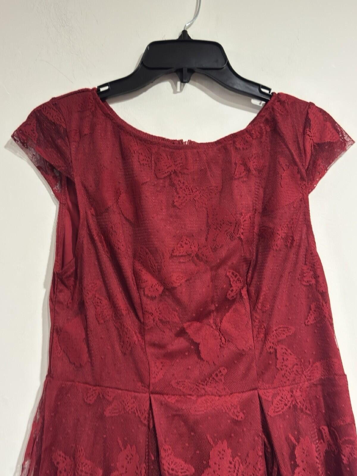 The Unbranded Brand Women Cap Sleeve Boat Neck Flared Hem HighWaist A LineDress Size L / US 10 / IT 46 - 9 Thumbnail