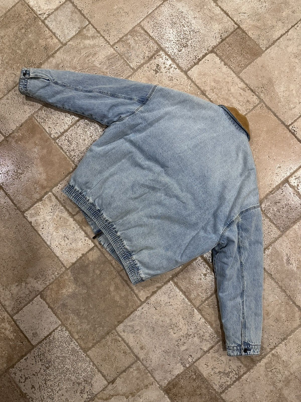 Miu Miu Miu Miu FW24 Corduroy Collar Light Wash Denim Jacket Size US XL / EU 56 / 4 - 10 Thumbnail
