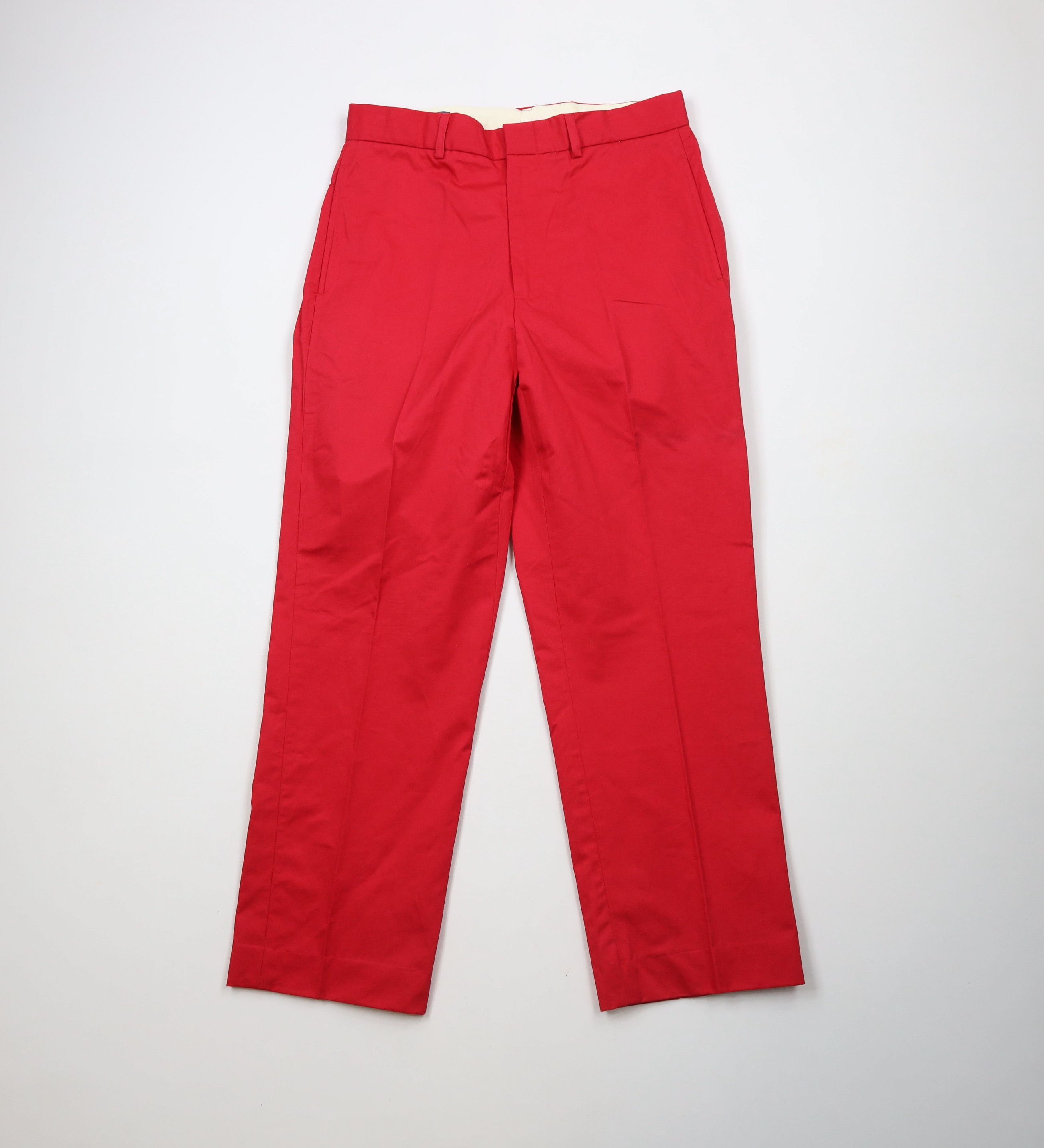 Ralph Lauren × Vintage Vintage 90s Ralph Lauren Wide Leg Cotton Chino Pants Red Size US 32 / EU 48 - 1 Thumbnail