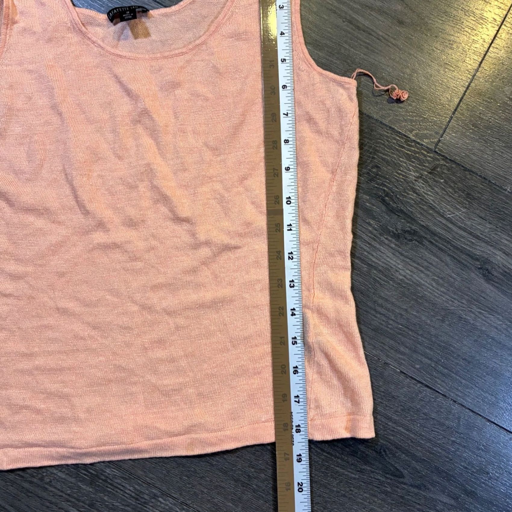 Vintage Lafayette 148 New York Linen Tank Top Sleeveless Knit Peach Womens Size Small Size S / US 4 / IT 40 - 6 Thumbnail