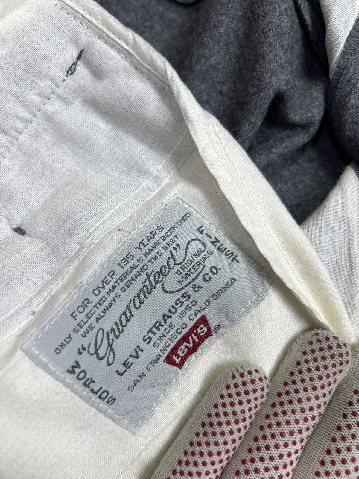 Levi's Vintage Clothing Vintage 1990s Levi’s Made in Italy Wool Blend Grey Wide Leg Size US 34 / EU 50 - 7 Thumbnail