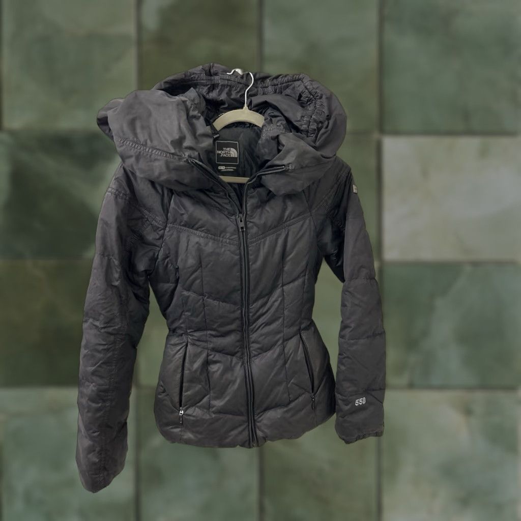 The North Face The North Face Jacket Womens XS Black Shawl Hood Full Zip Puffer Down 550 Quilted Zip Pockets ст Size XS / US 0-2 / IT 36-38 - 1 Thumbnail