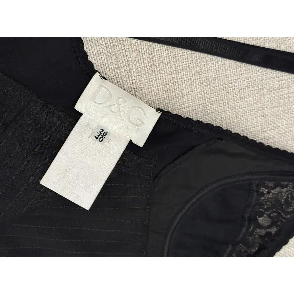 Dolce & Gabbana Dolce & Gabbana Black Lace Corset Slip Dress Vintage IT40 Size S / US 4 / IT 40 - 6 Thumbnail