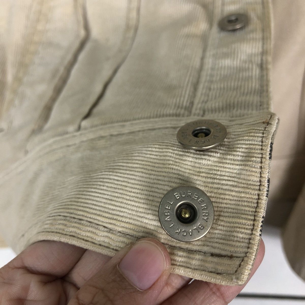 Burberry 🔥Vtg Cropped Biker Jacket Corduroy Burberry Nova Check Size US M / EU 48-50 / 2 - 14 Thumbnail