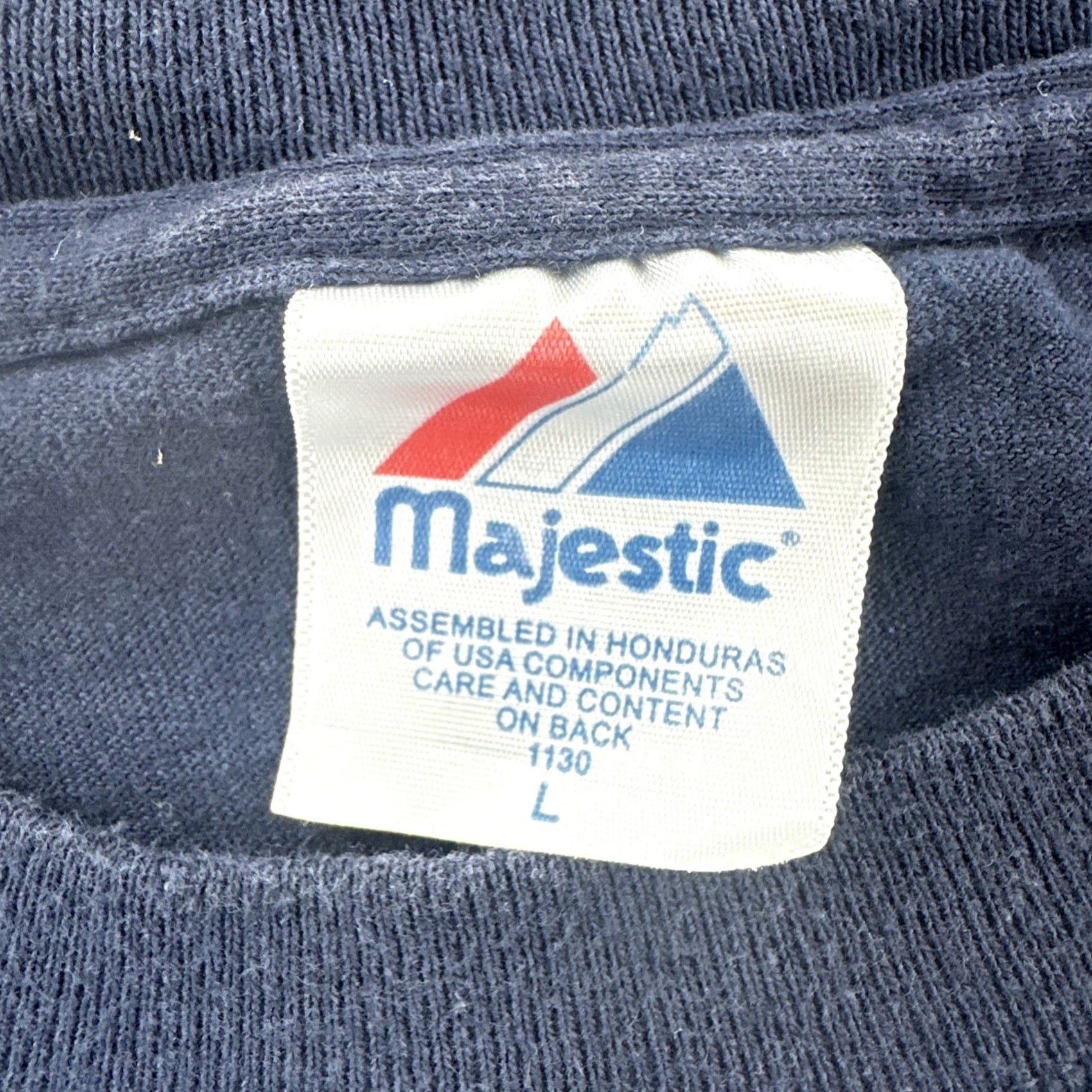 MLB VINTAGE Majestic Mens Large Blue T Shirt Atlanta Braves 25 A. Jones MLB Baseball Shirt Mens 90s Sports USA Size US L / EU 52-54 / 3 - 7 Thumbnail