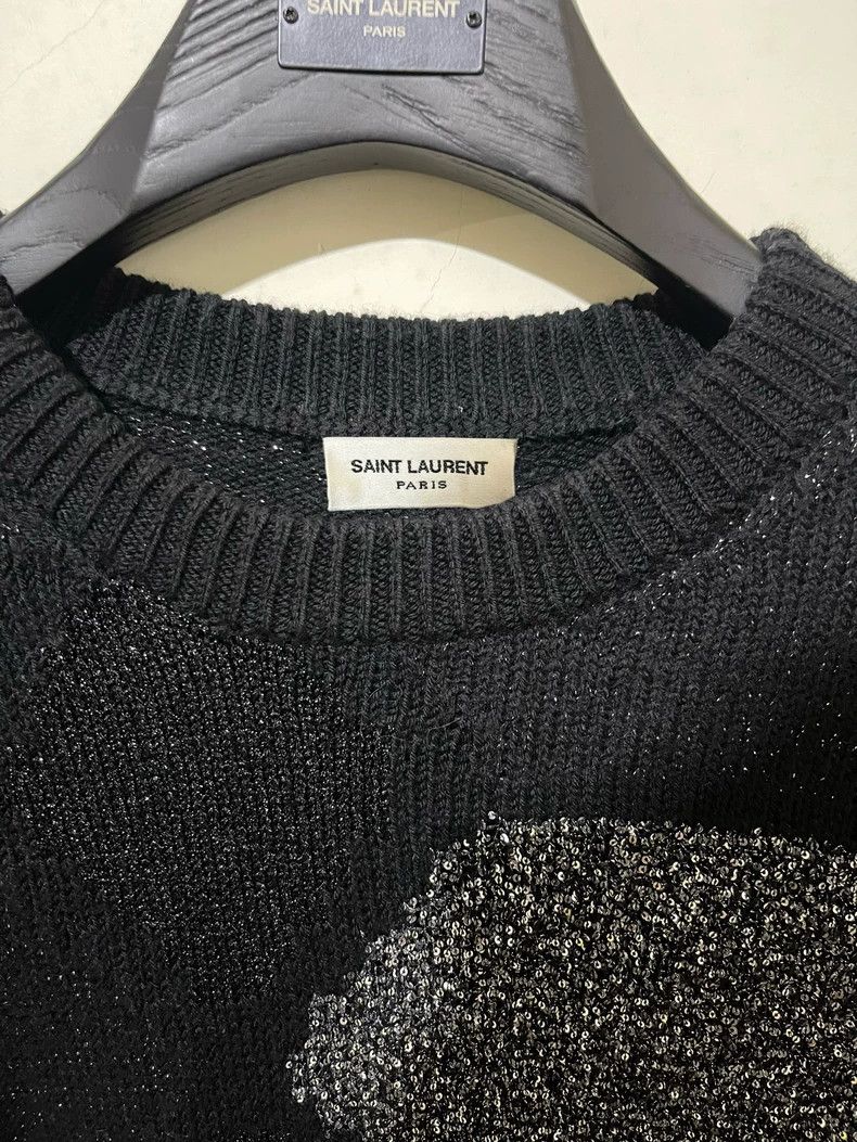 Saint Laurent Paris Saint Laurent 18FW Star Sequin Gold Yarn Wool Sweater 2504- Size US S / EU 44-46 / 1 - 2 Thumbnail
