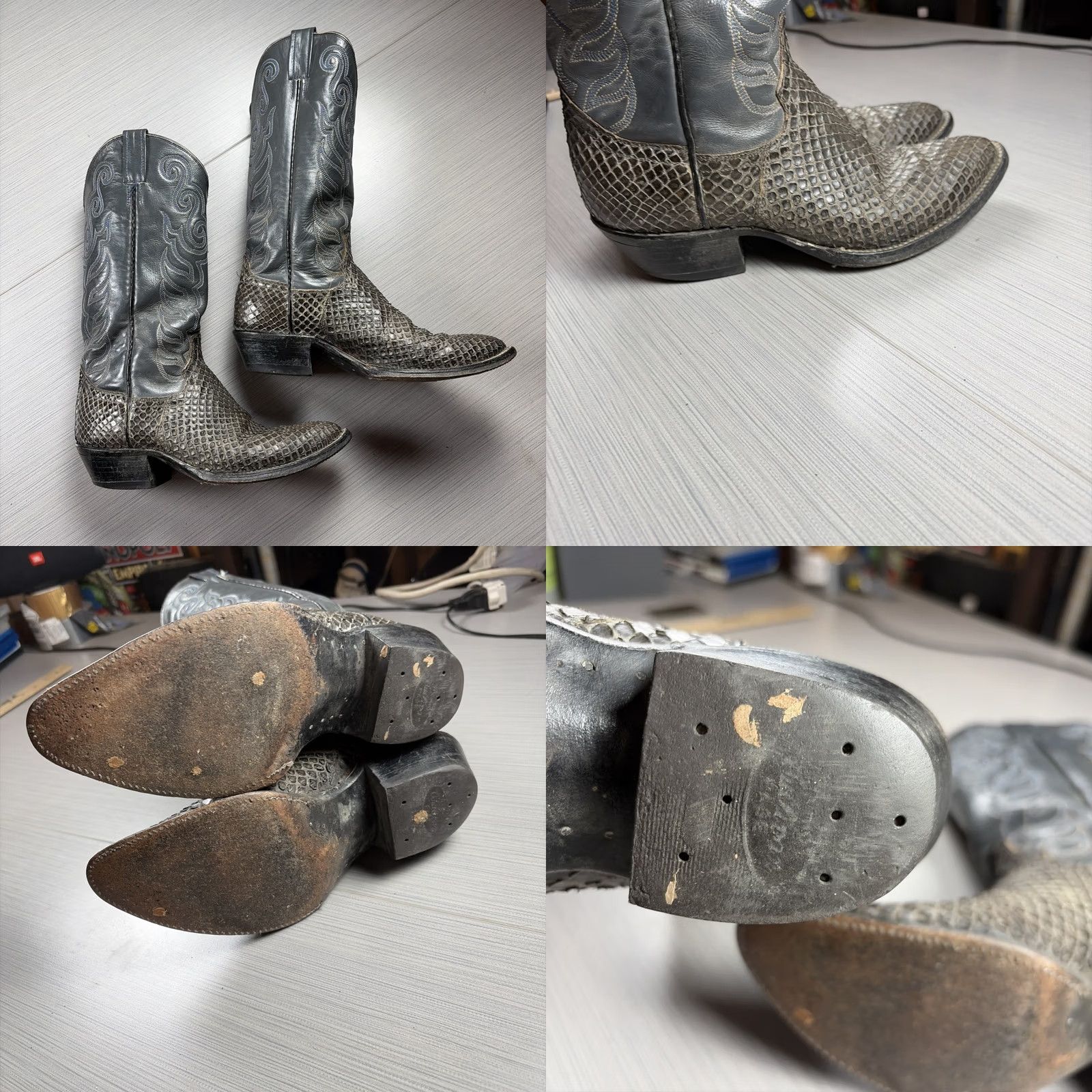 Vintage VINTAGE Ortho O’Sullivan Snakeskin Brown Cowboy Boots Size 7 D Western Cowgirl Mens Size US 7 / EU 40 - 8 Thumbnail
