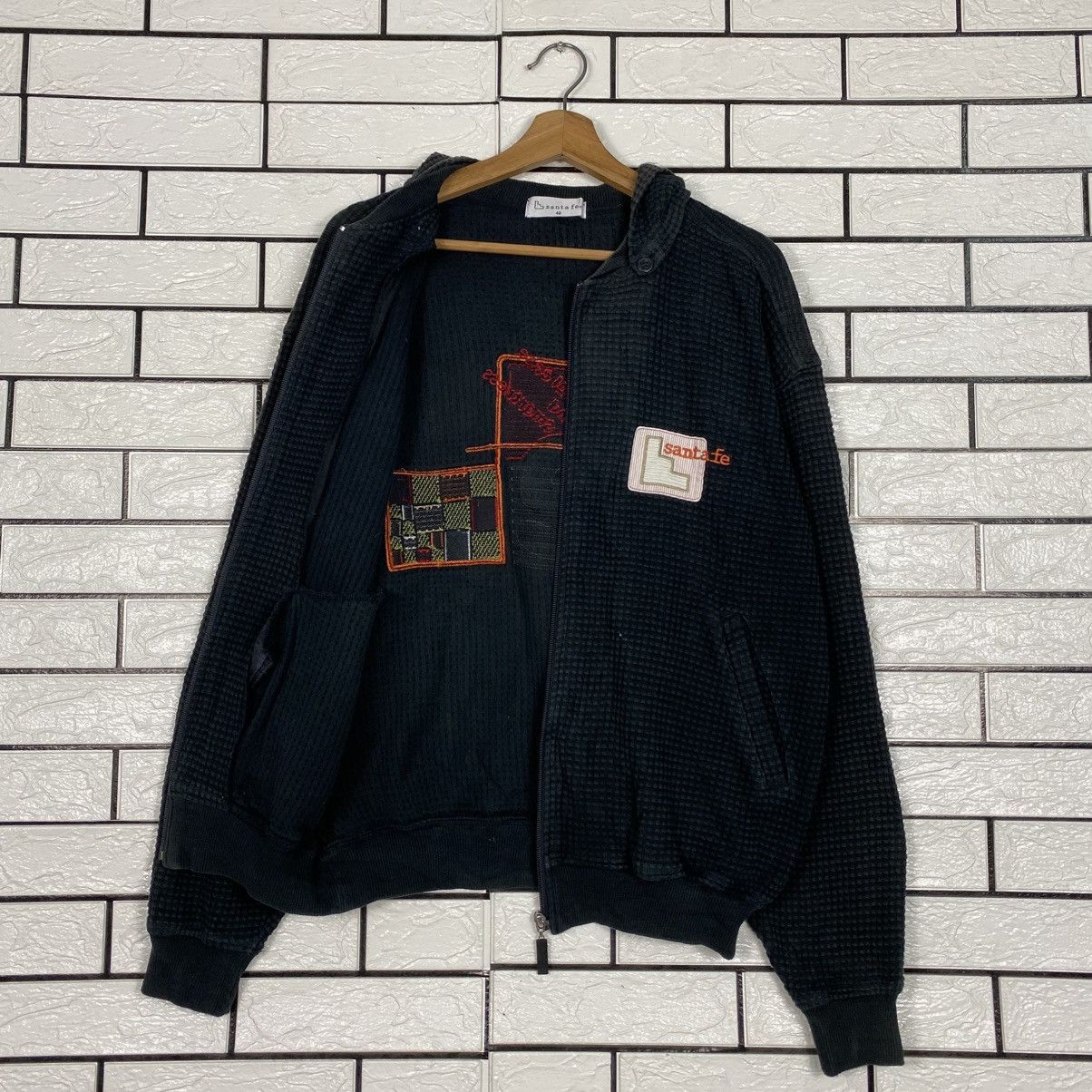 Japanese Brand 📌Vintage Sweater Santa Fe Patchwork Design Indigo Size US M / EU 48-50 / 2 - 13 Thumbnail