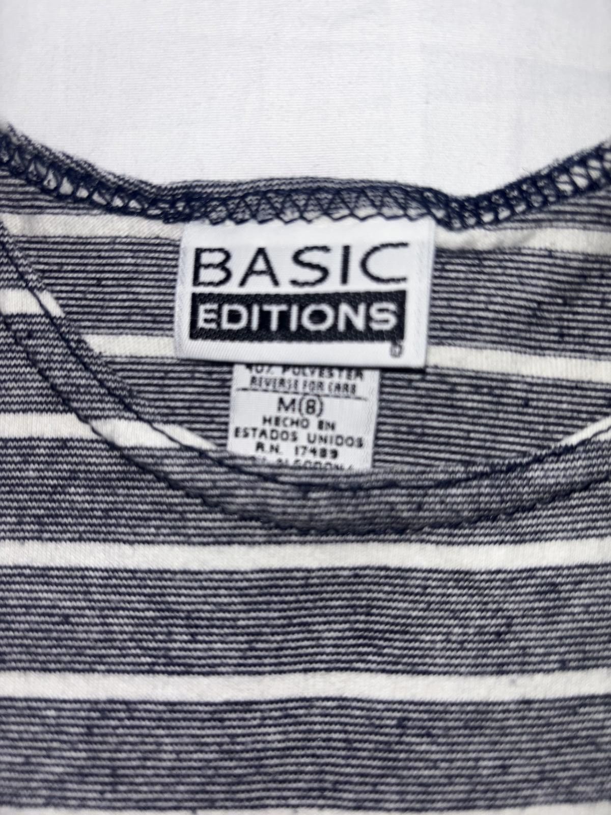 Basic Editions Vintage Basic Editions Womens Striped Tank Top Size M / US 6-8 / IT 42-44 - 2 Thumbnail