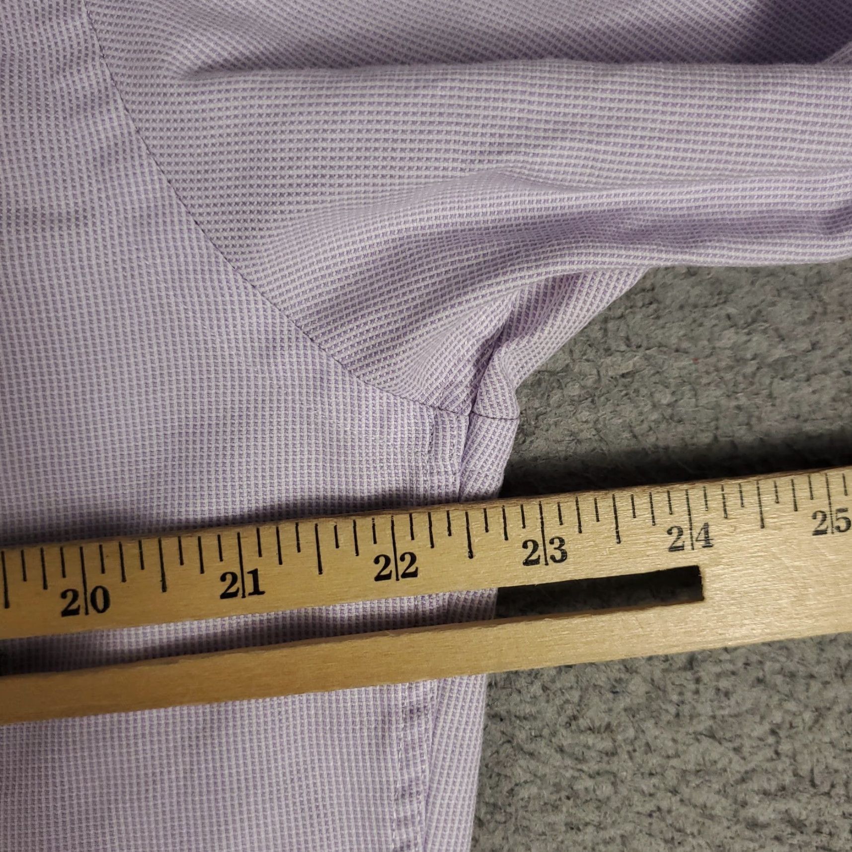 David Donahue David Donahue Shirt Mens Size 16.5 Purple Slim Fit Dress Button Up Long Sleeve Size 46R - 5 Thumbnail