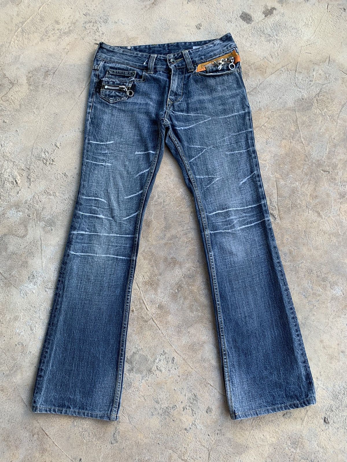 Japanese Brand × Le Grande Bleu (L.G.B.) × semanticdesign Semantic Design Flare Jeans Distressed Denim Size US 30 / EU 46 - 1 Thumbnail