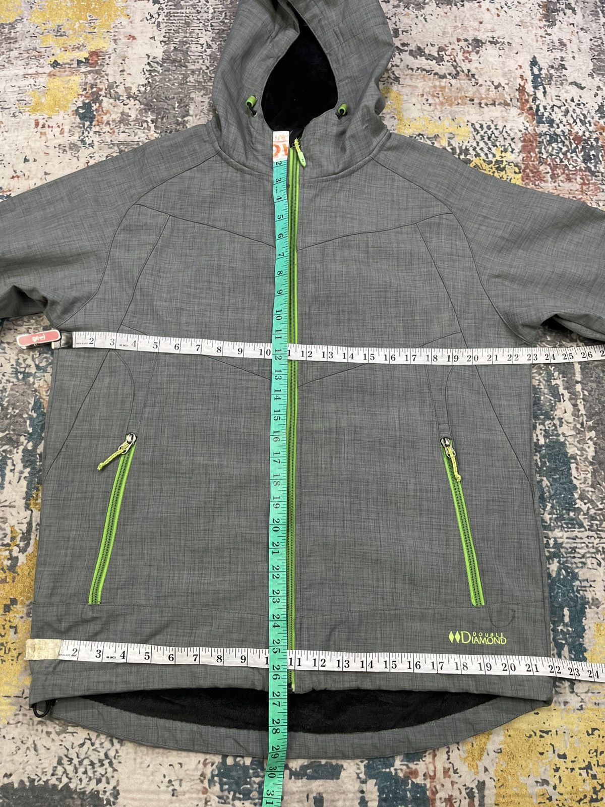 Japanese Brand Double Diamond Softshell Neon Grey Jacket Size US M / EU 48-50 / 2 - 10 Thumbnail