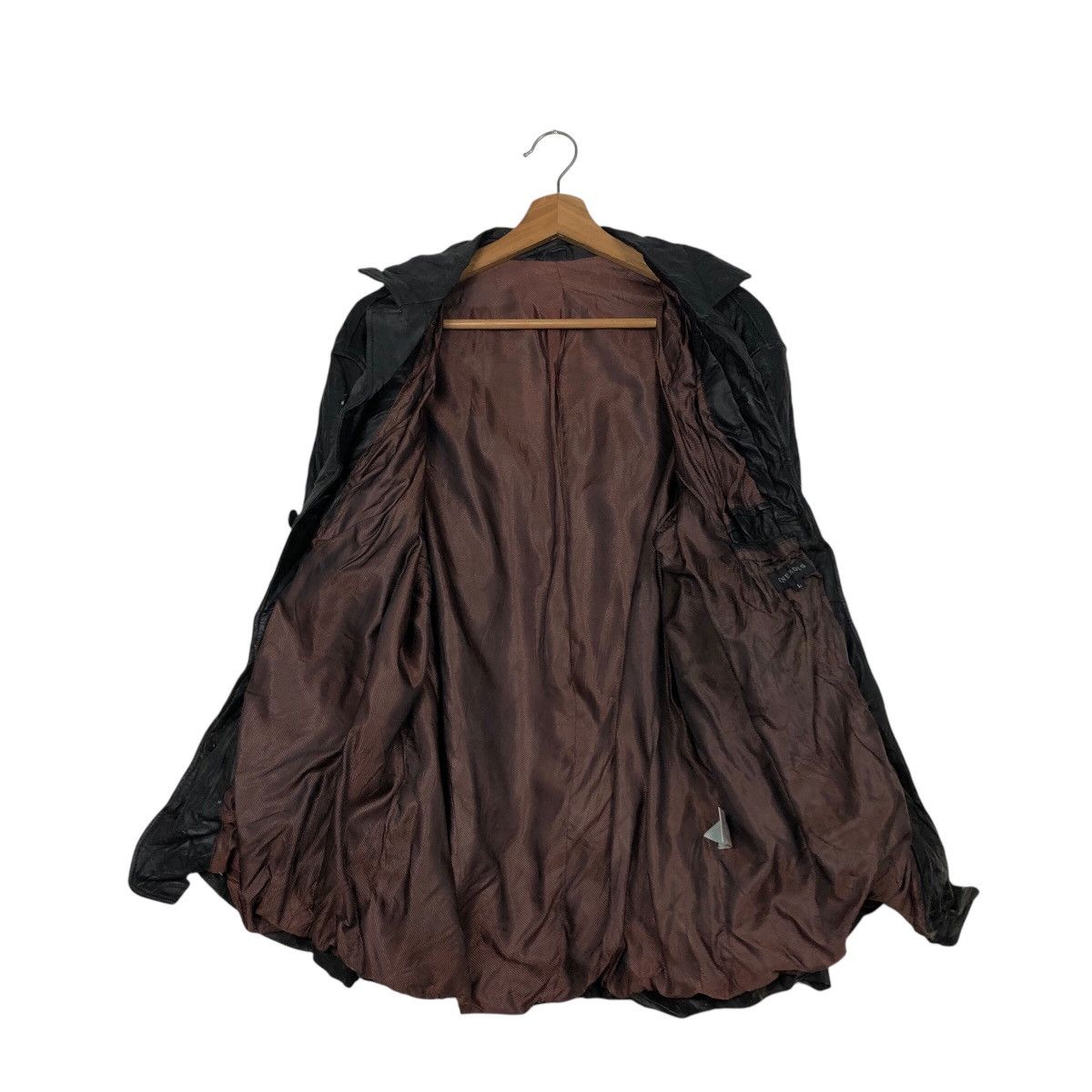 Issey Miyake 📌Vintage Genuine Leather Jacket Generous Blanket Size US L / EU 52-54 / 3 - 14 Thumbnail