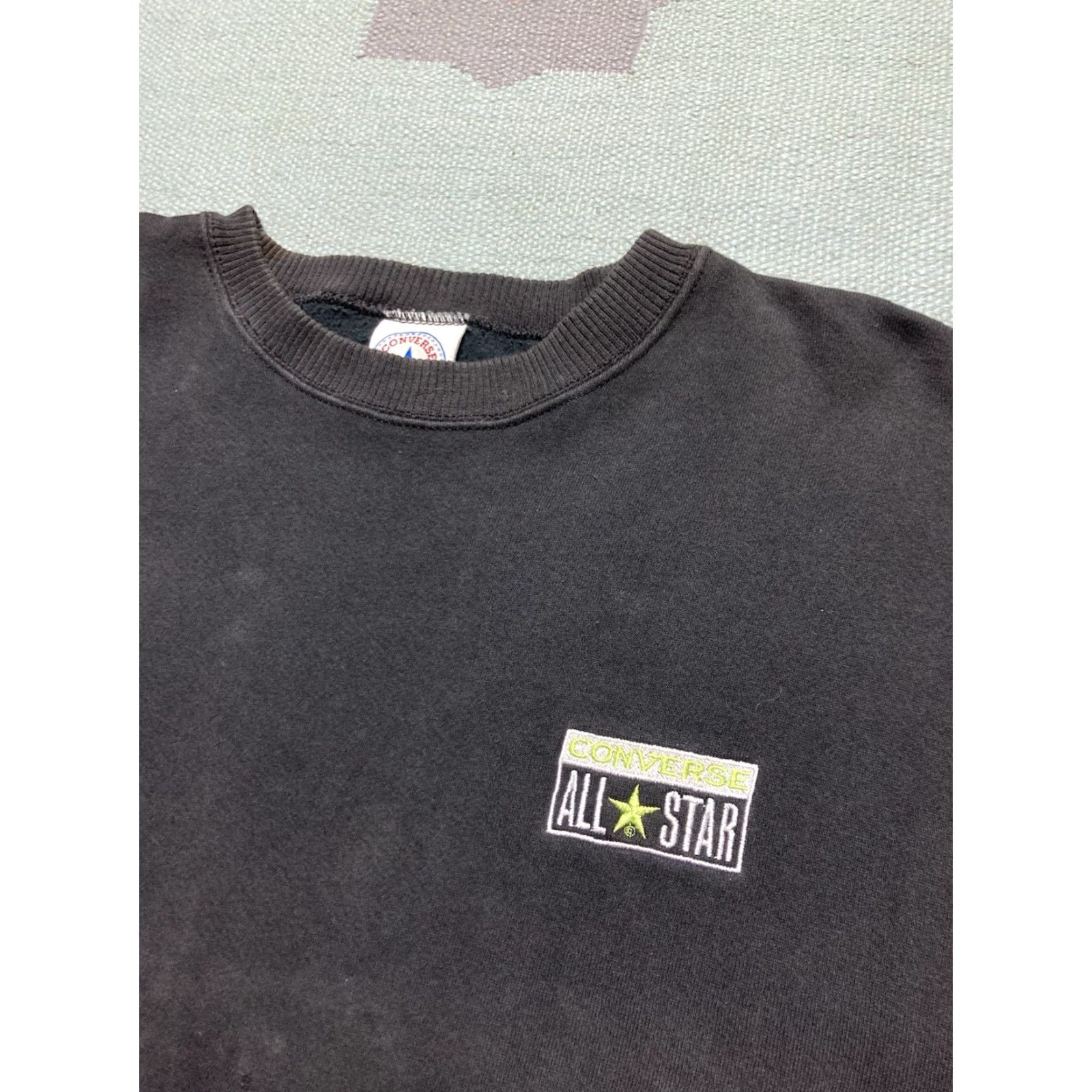 Converse VINTAGE Converse All Star Embroidered Sweatshirt Black XL 90s Crewneck Mens Size US XL / EU 56 / 4 - 5 Thumbnail