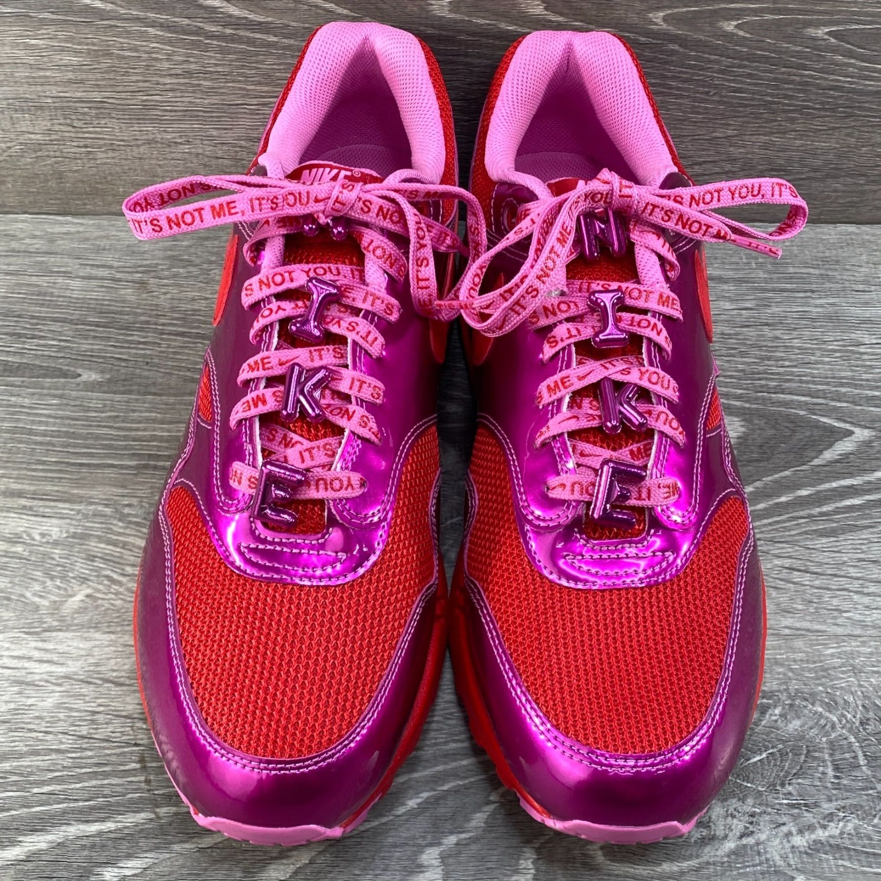Nike Nike Air Max 1 Mens 12.5 Womens 14 PRM Valentine's Day Love Playful Pink Red NEW Nike Air Max 1 Sneaker Womens Mens 12.5 14 Size US 12 / IT 42 - 3 Thumbnail