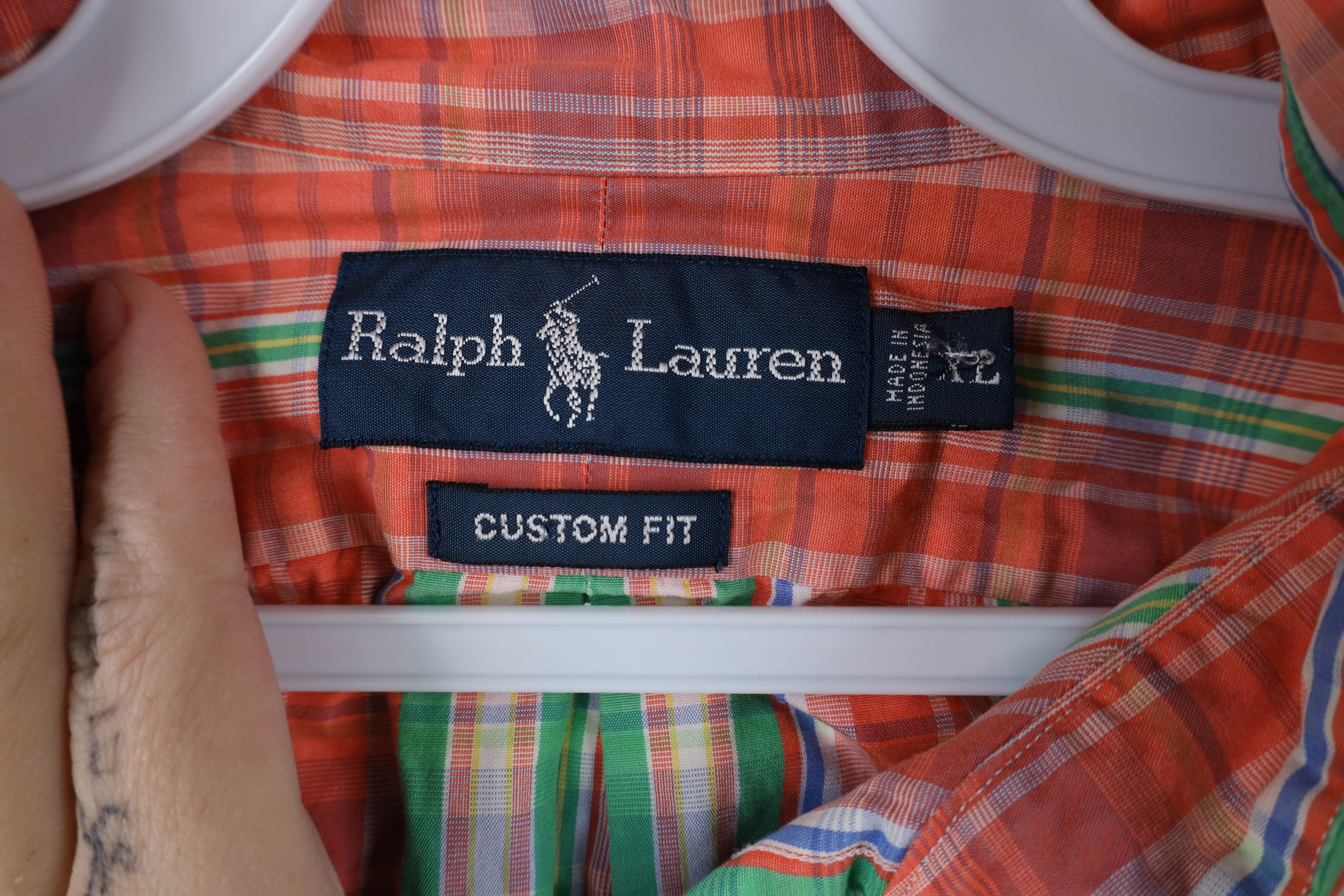 Ralph Lauren × Vintage Vintage Ralph Lauren Faded Collared Button Down Shirt Plaid Size US XL / EU 56 / 4 - 7 Thumbnail