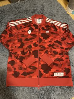 Bape x adidas adicolor hot sale track top raw red