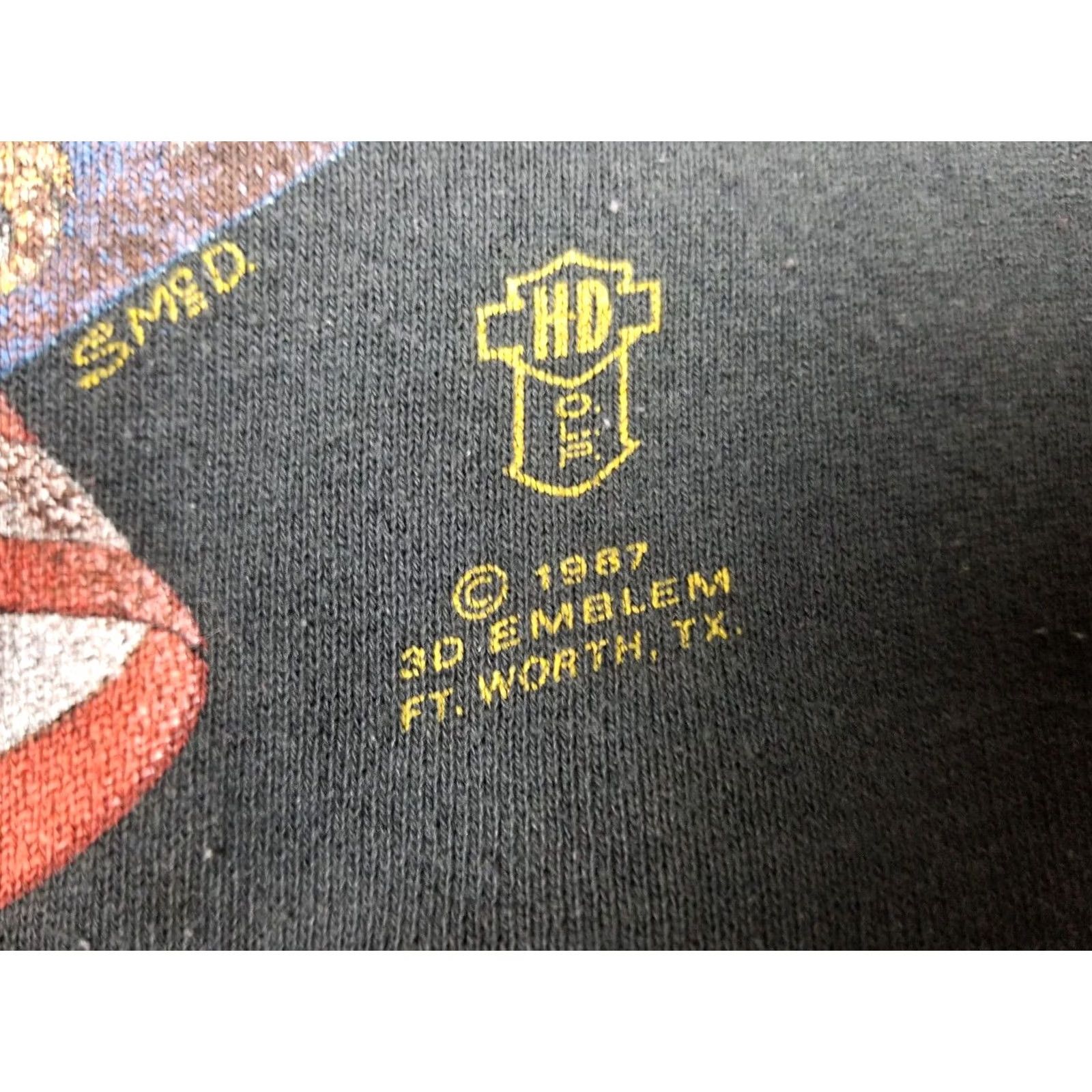 Harley Davidson VINTAGE Harley-Davidson 3D Emblem Black Crewneck Sweatshirt SZ MEDIUM Shirt Mens M Black 1987 19 28 24 Cotton Size US M / EU 48-50 / 2 - 4 Thumbnail