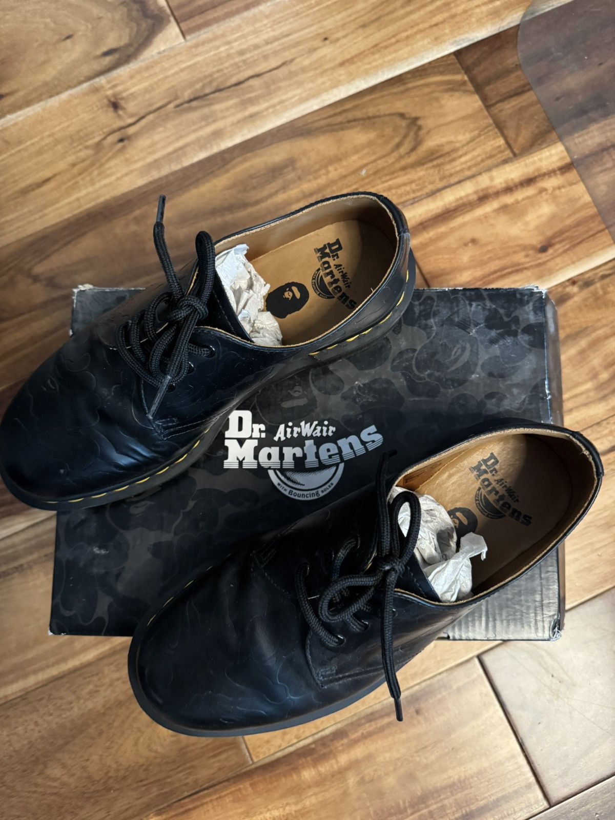 Bape × Dr. Martens Bape x Dr Martens 1461 “Smooth Emboss Bape” Oxfords Size US 7 / EU 40 - 5 Thumbnail