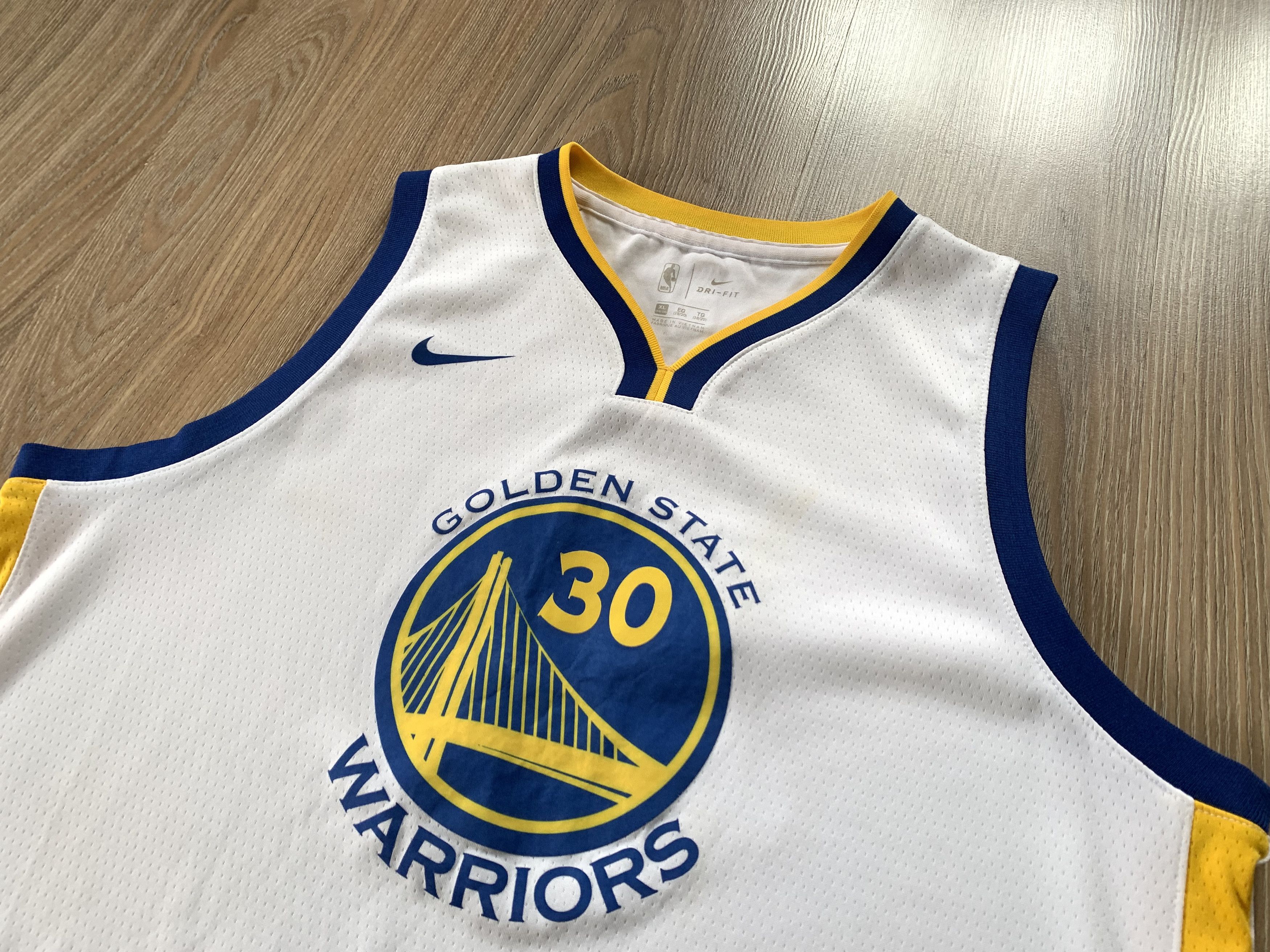 NBA × Nike × Vintage Nike NBA Golden State Warriors Stephen Curry #30 Jersey Size US XL / EU 56 / 4 - 4 Thumbnail