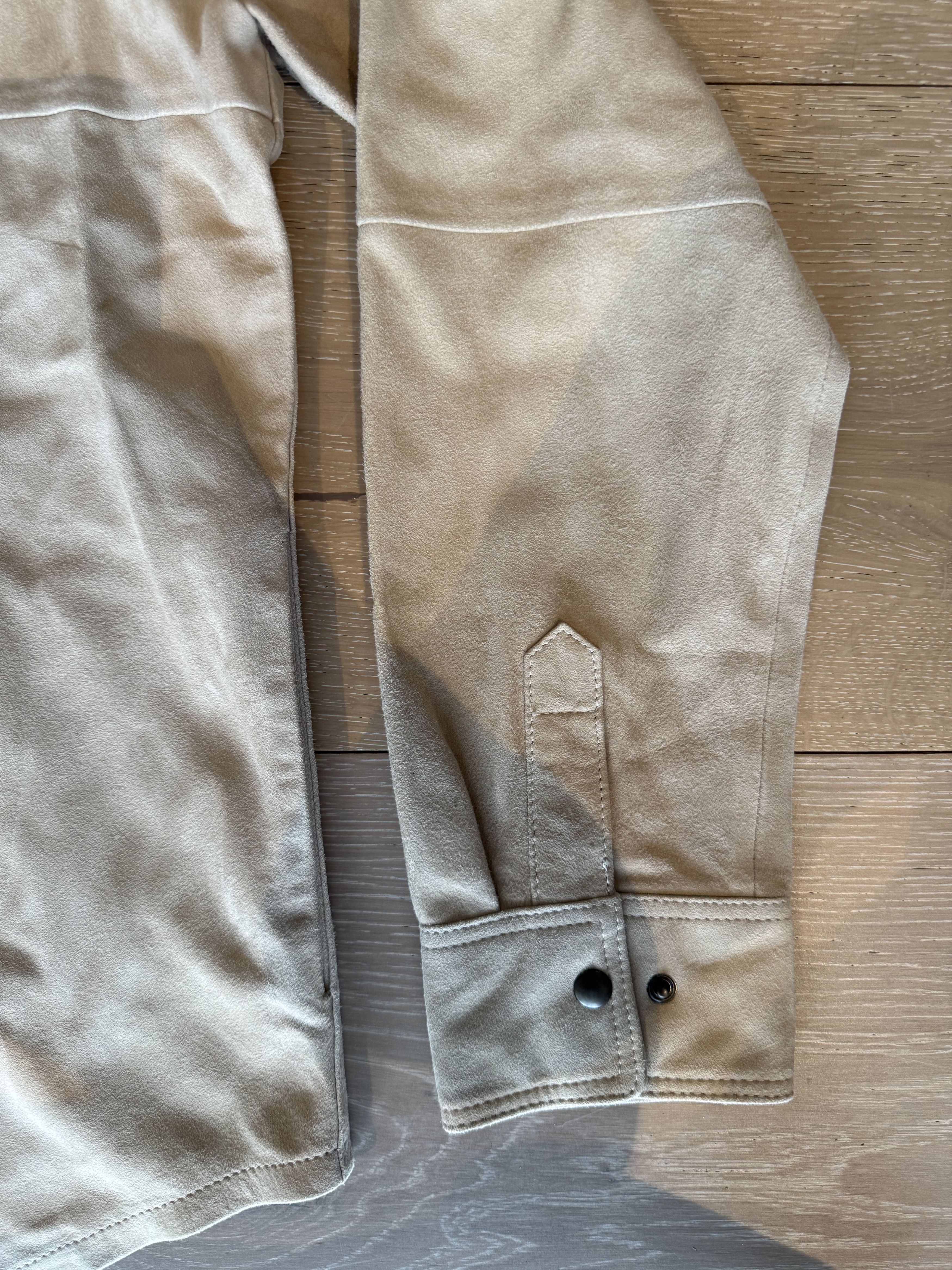 Corridor 💚 Corridor NYC Goat Suede Snap Shirt Natural Medium NEW Size US M / EU 48-50 / 2 - 11 Thumbnail