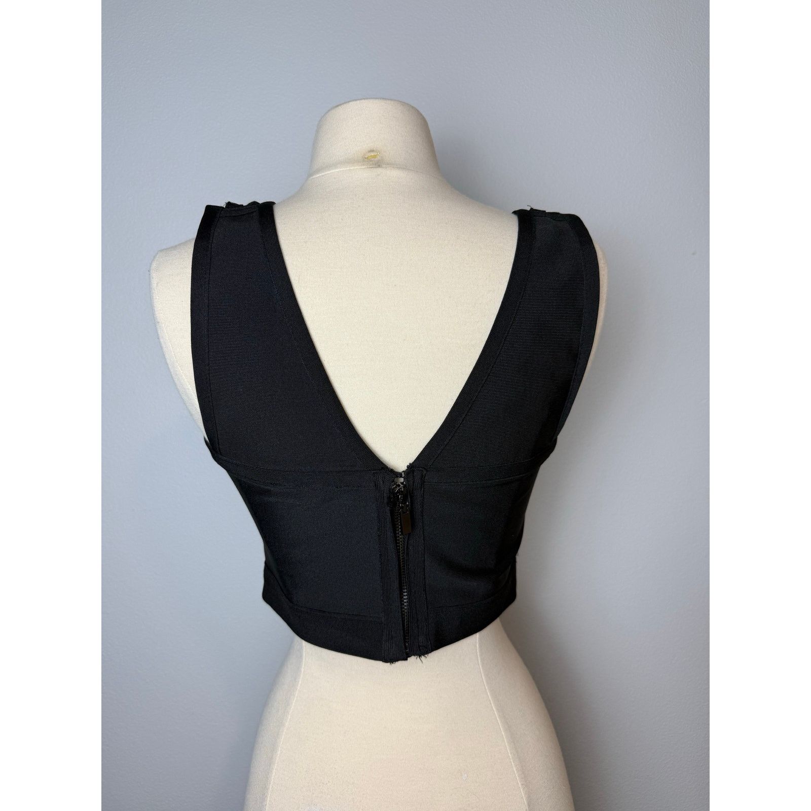 WOW Couture WOW Couture World of Women Black Bandage Style Top, Size Med Size M / US 6-8 / IT 42-44 - 4 Thumbnail