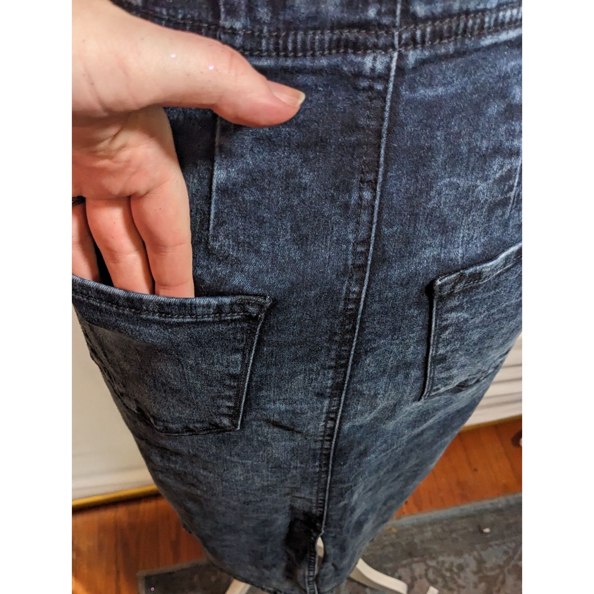 DKNY DKNY Blue Denim Full Zip Knee Length Pencil Skirt With Real Size 27" / US 4 / IT 40 - 10 Thumbnail