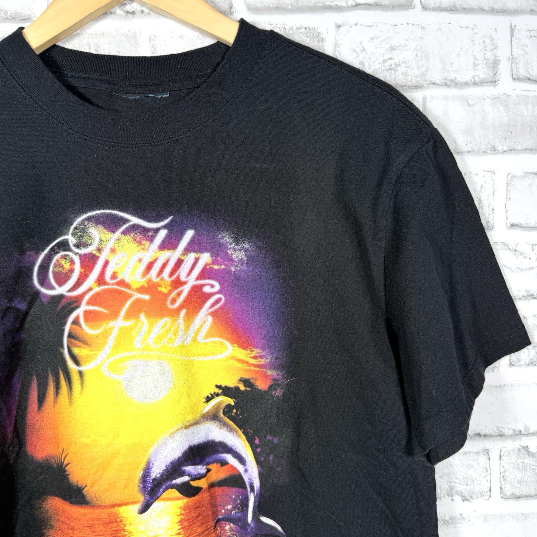 Teddy Fresh Teddy Fresh 100% Cotton Black Graphic Tee Mens Size M Size US M / EU 48-50 / 2 - 2 Thumbnail