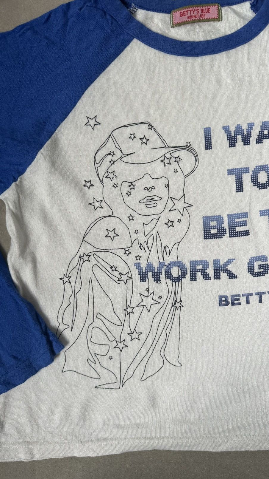 Japanese Brand VINTAGE BETTY BLUE HYSTERIC INSPIRED RAGLAN TEE Size US S / EU 44-46 / 1 - 3 Thumbnail