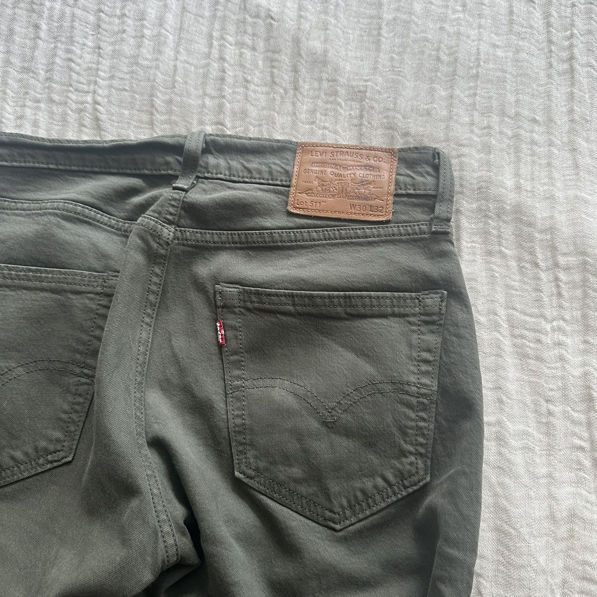 Levi's Olive Green Levi 511’s Size US 30 / EU 46 - 4 Thumbnail