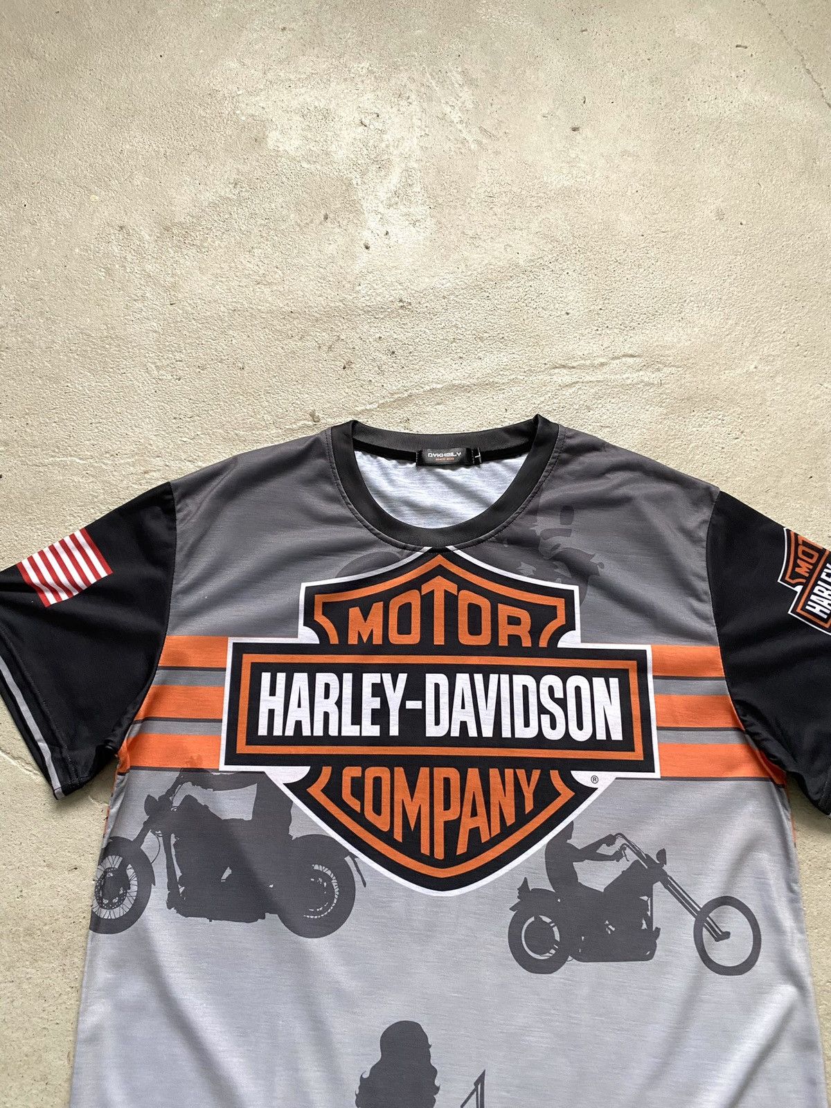 Harley Davidson Vintage Harley Davidson Tee Shirt Full Print Size US L / EU 52-54 / 3 - 3 Thumbnail