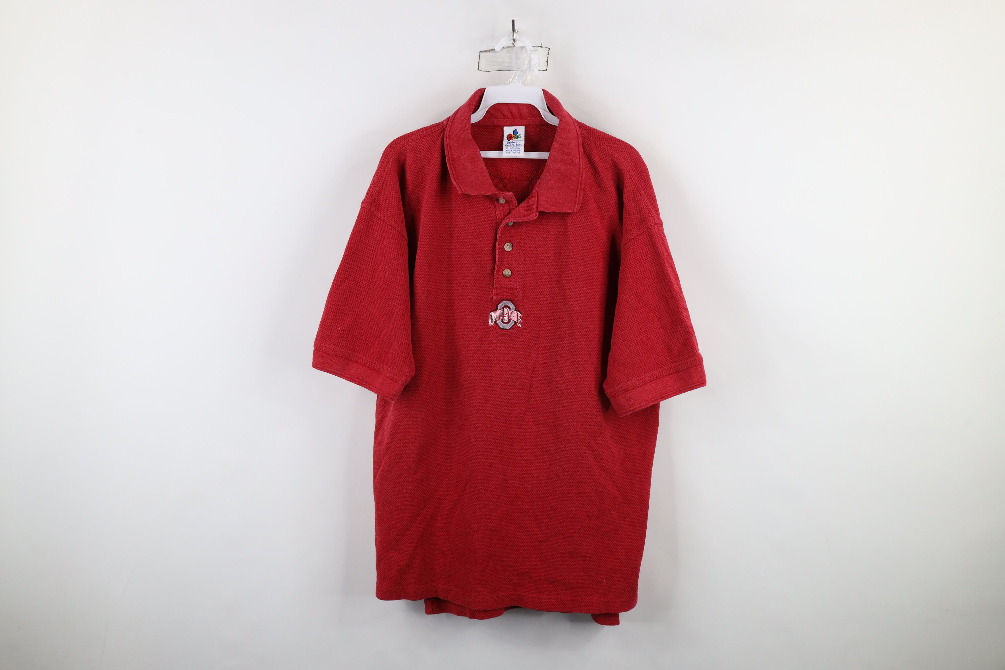 Vintage Vintage 90s Ohio State University Thermal Collared Shirt Size US XL / EU 56 / 4 - 1 Thumbnail