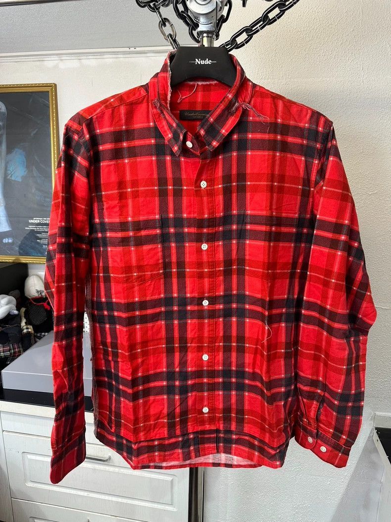 Undercover Undercover SCAB Plaid Collar Shirt Red Size US L / EU 52-54 / 3 - 1 Thumbnail