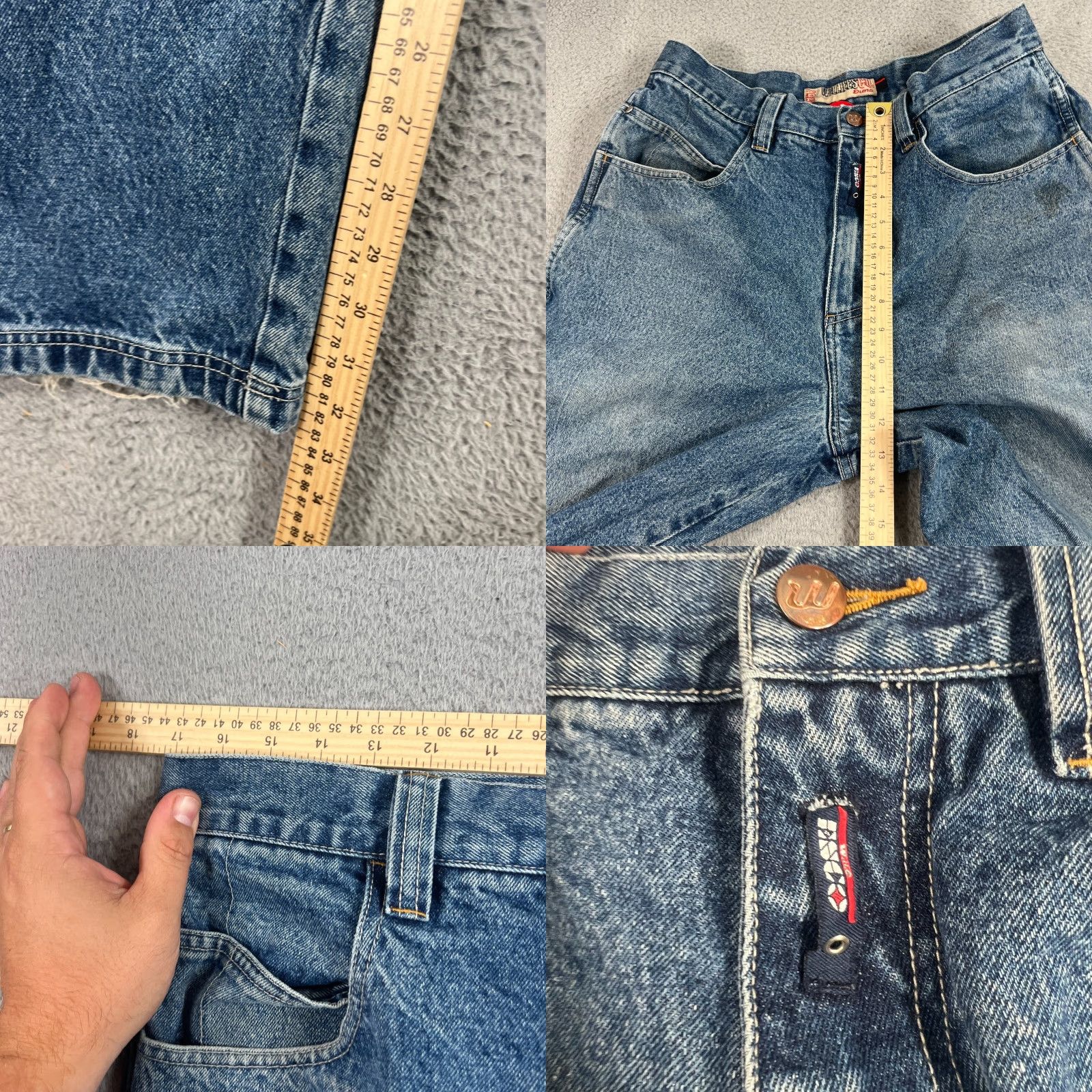 Vintage WILLIE ESCO Jeans 34 Blue Wide-Leg Streetwear Hip Hop Regular Fit Mens Size US 34 / EU 50 - 8 Thumbnail