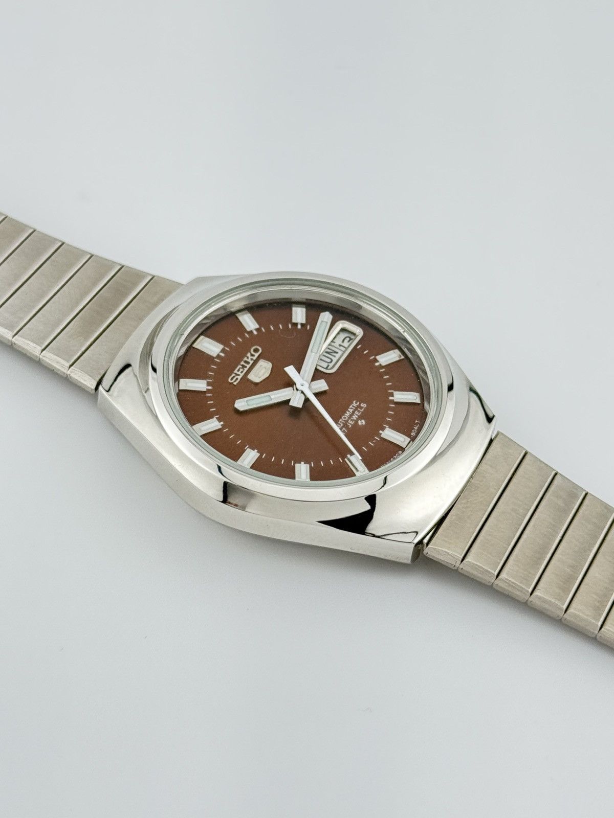 Seiko Vintage Seiko 5 Automatic Watch Brown Dial 36mm Men’s Watch Size 36 - 3 Thumbnail