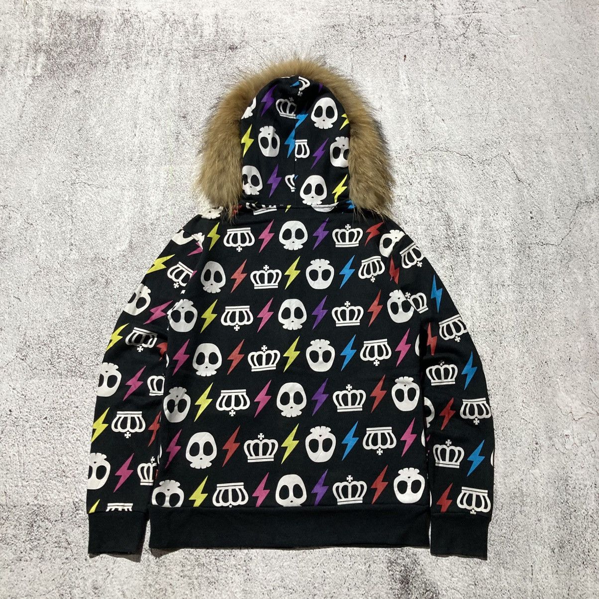 Japanese Brand 2000s Baby Doll All Over Print Logo Fur Ziphoodie Black Lgb Size US M / EU 48-50 / 2 - 13 Thumbnail