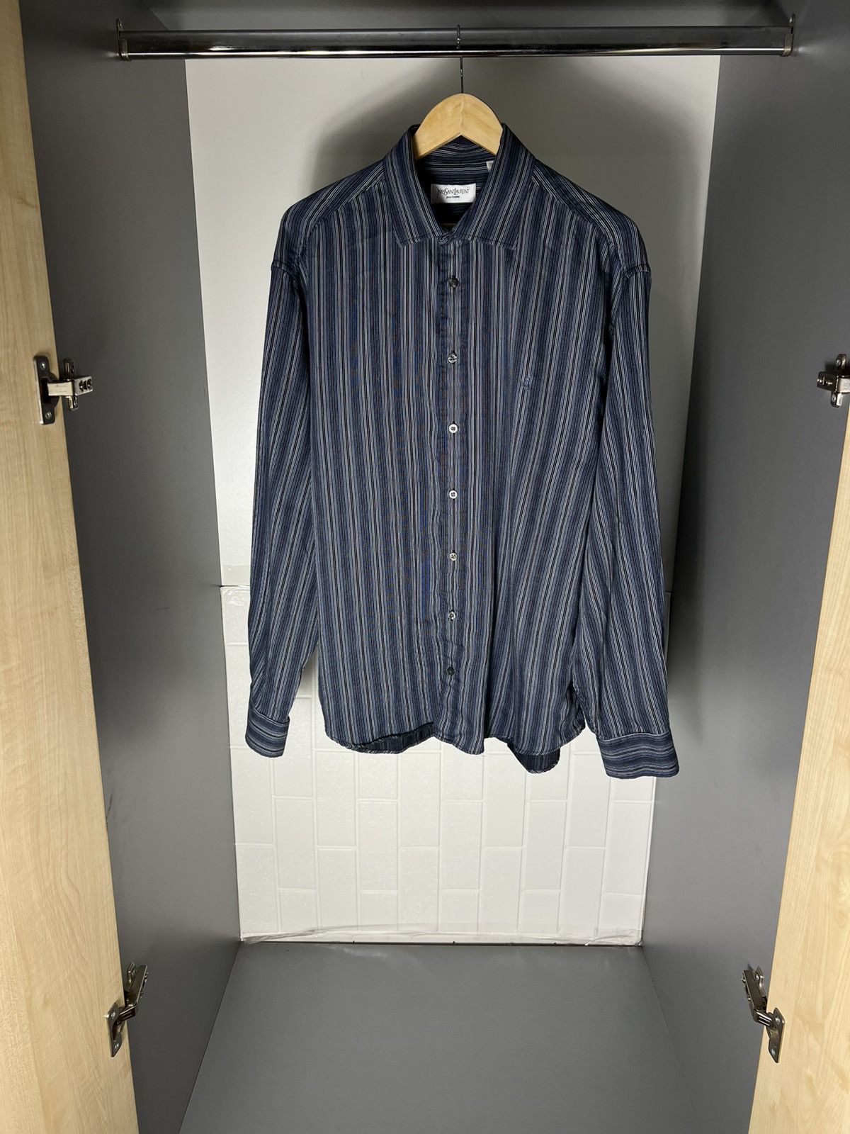 Saint Laurent Paris VINTAGE YVES SAINT LAURENT CLASSIC CASUAL DESIGNER SHIRT 90s Size US XL / EU 56 / 4 - 7 Thumbnail