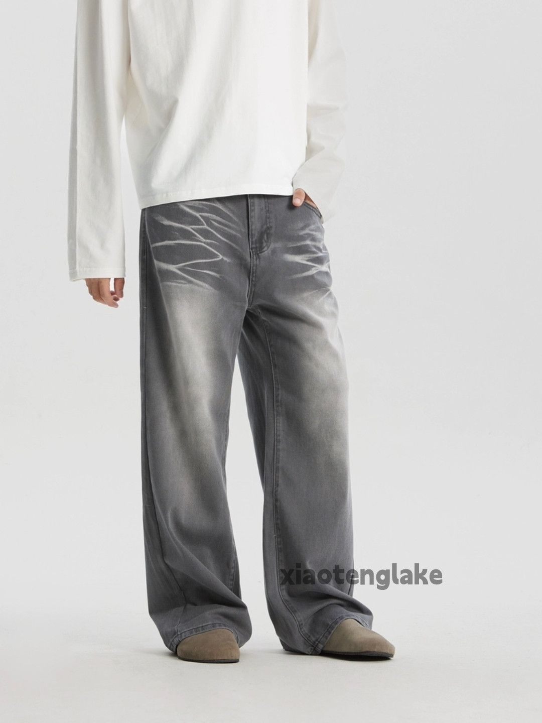 Jean × Vintage washed faded loose baggy skate hiphop y2k jeans Size US 30 / EU 46 - 2 Thumbnail