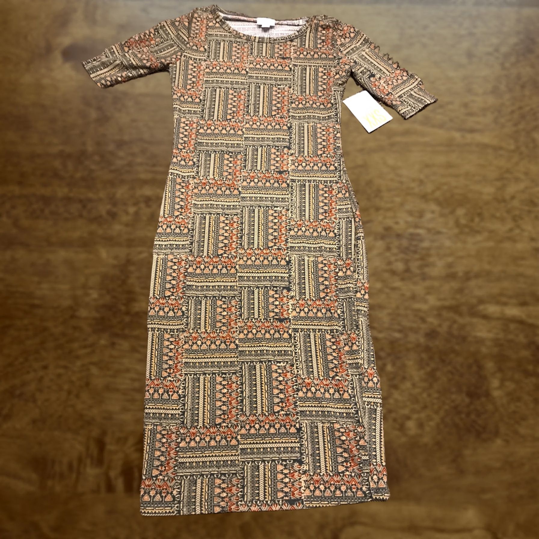 Vintage LuLaRoe julia xxs stretch dress polyester nwt a23 Size XXS / US 00 / IT 34 - 1 Thumbnail