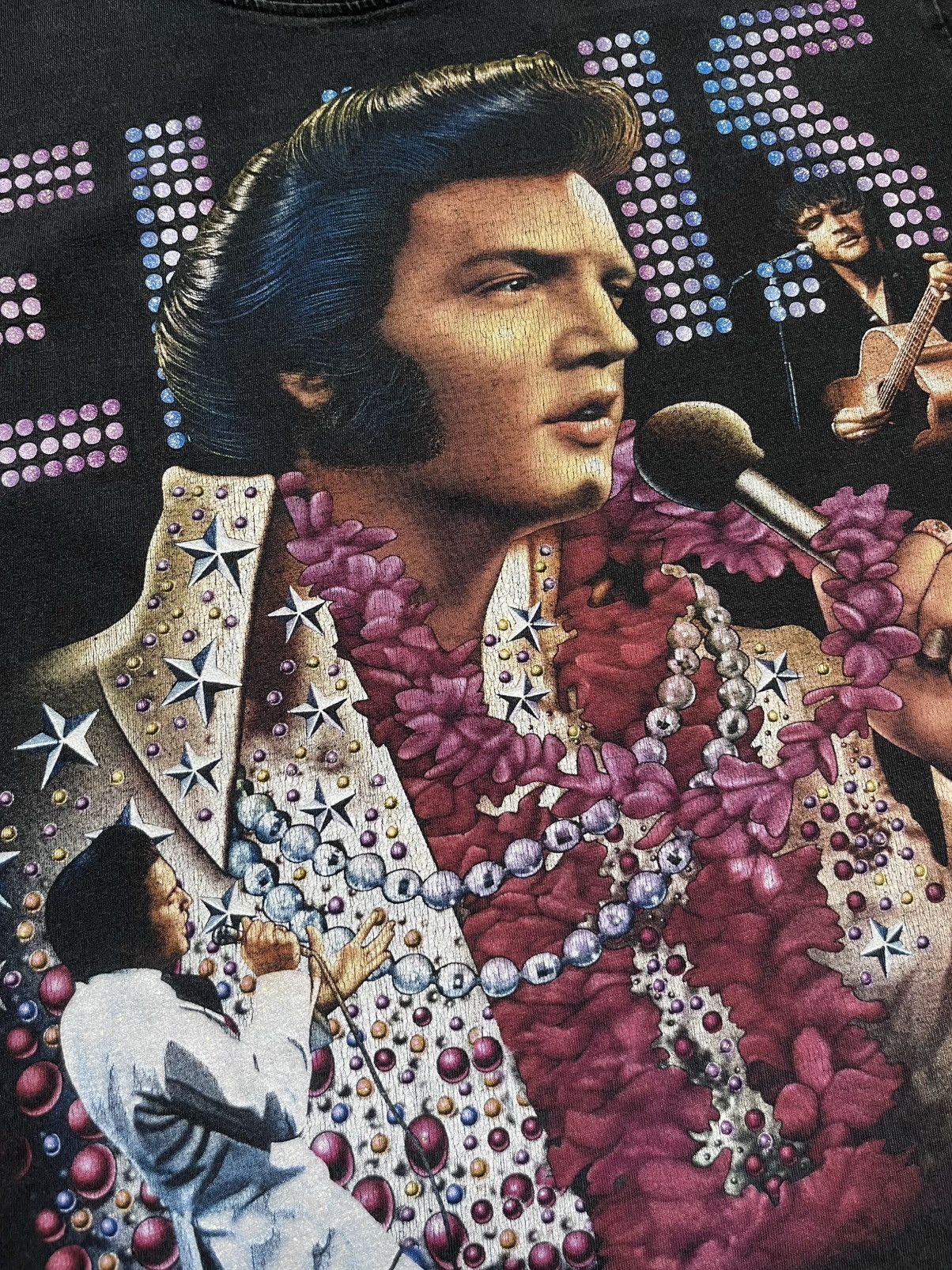 Vintage Vintage Black T-Shirt Tee Fullprint Elvis Presley Band Size US S / EU 44-46 / 1 - 3 Thumbnail