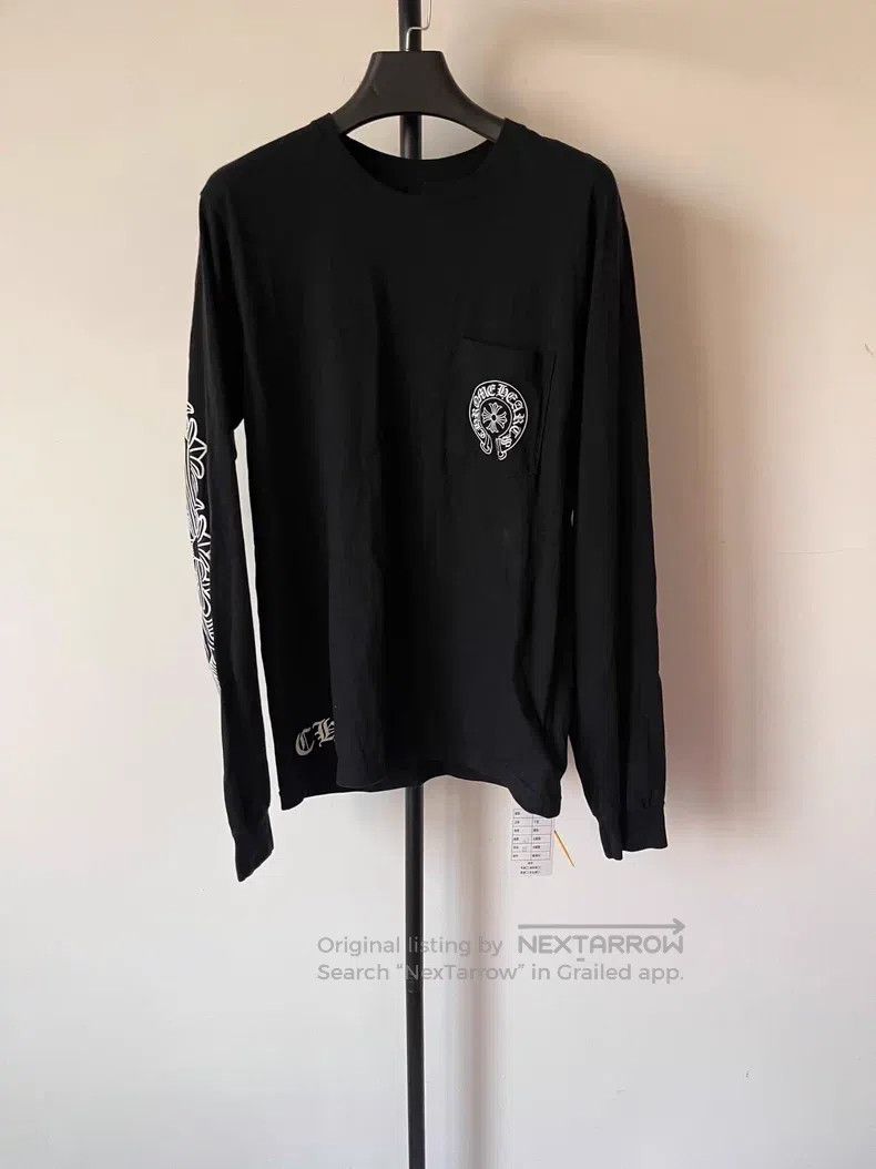 Chrome Hearts CHROME HEARTS Size M Cross flower arm horseshoe printed lon Size US M / EU 48-50 / 2 - 2 Thumbnail