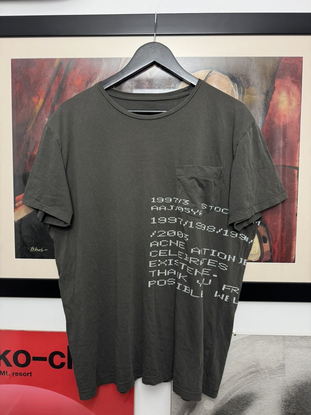 Acne Studios Archive Rare Vintage Tee Action Y2k 90s Pocket